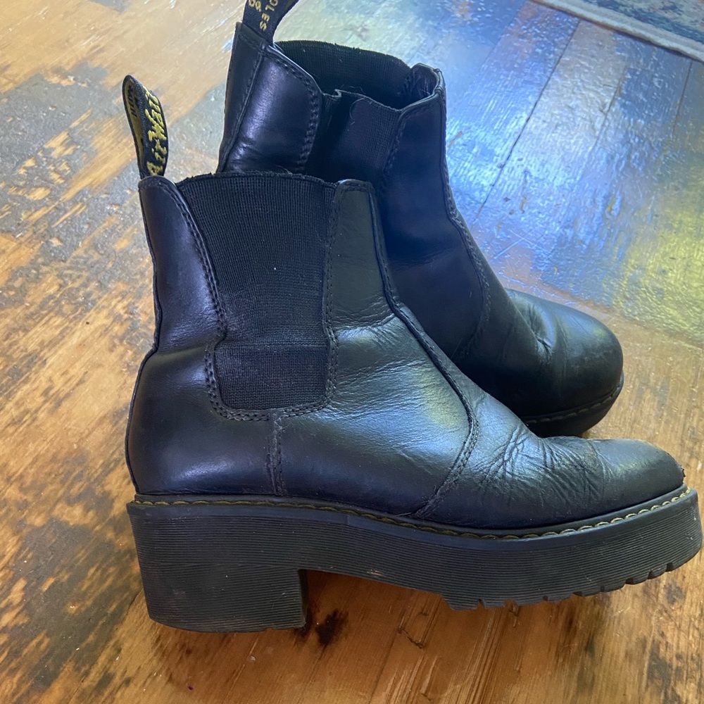 Dr. Marten Rometty Wyoming Leather Platform Chelsea Boots Size 7